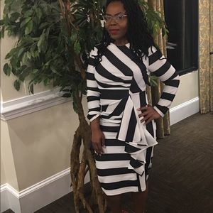 Formal Black White dress.